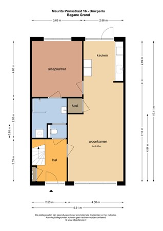Floorplan - Maurits Prinsstraat 16, 7091 CV Dinxperlo